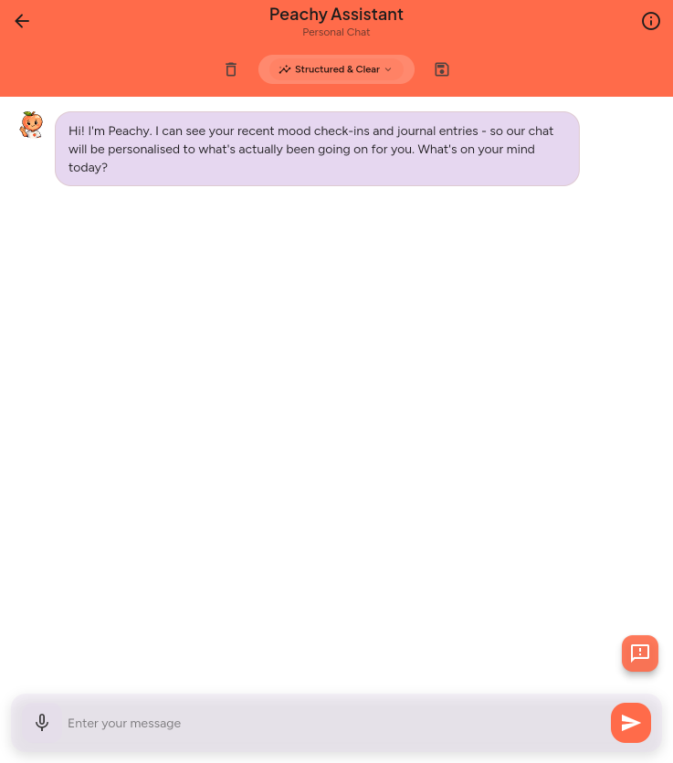 AI assistant providing personalised wellbeing advice